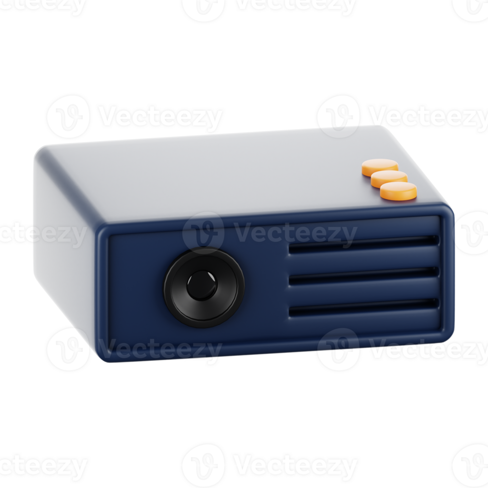 3d rendering office icon concept. 3d render projector png