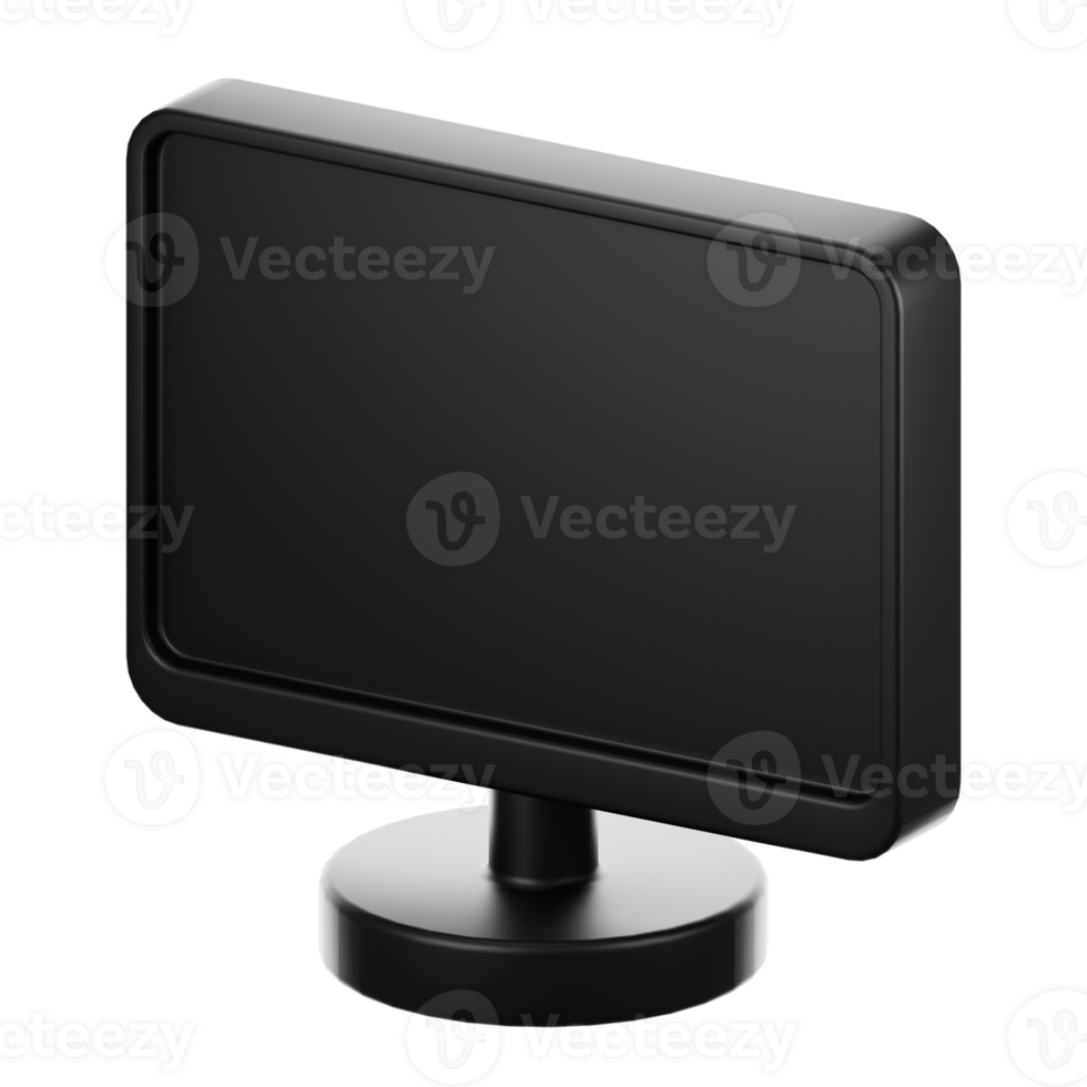 3d rendering office icon concept. 3d render monitor png