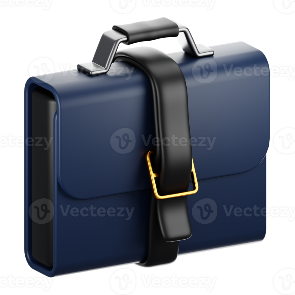 3d rendering office icon concept. 3d render briefcase png