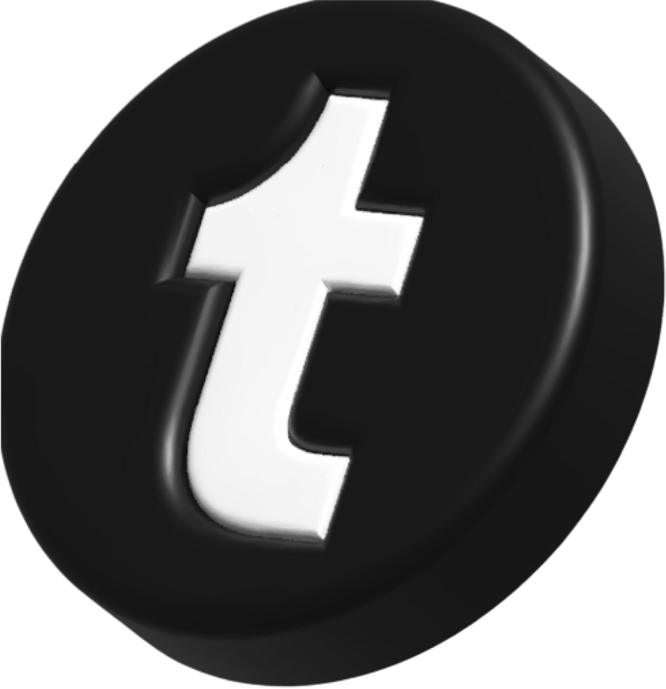 Tumbrl 3D Social Media Logo png