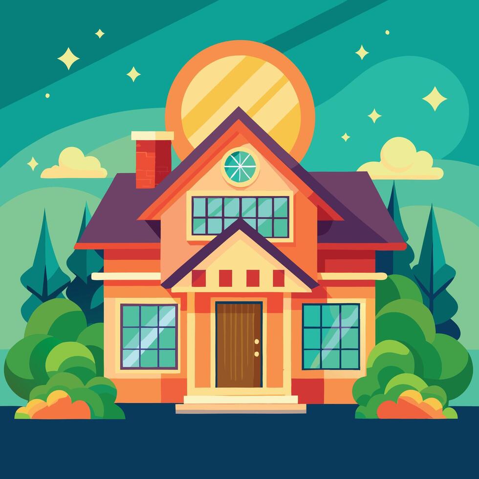 housing in the light. vector