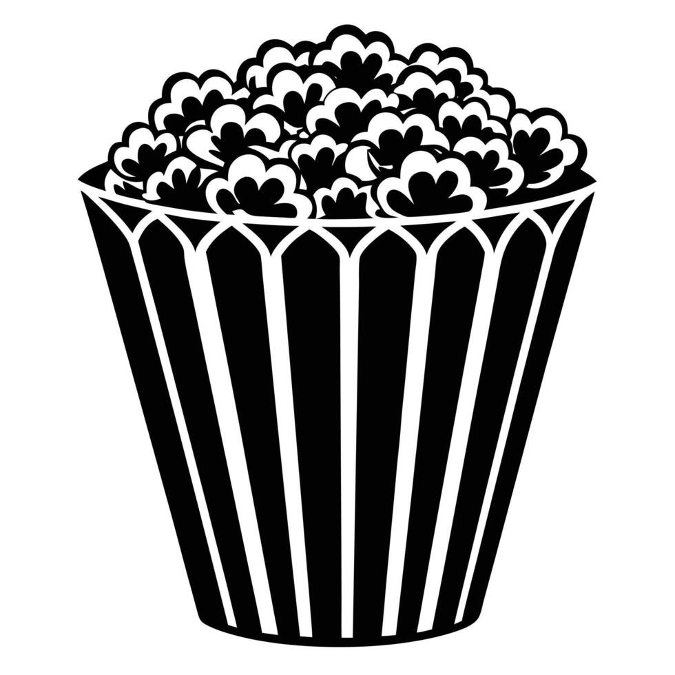 popcorn in a cup icon illustration vector