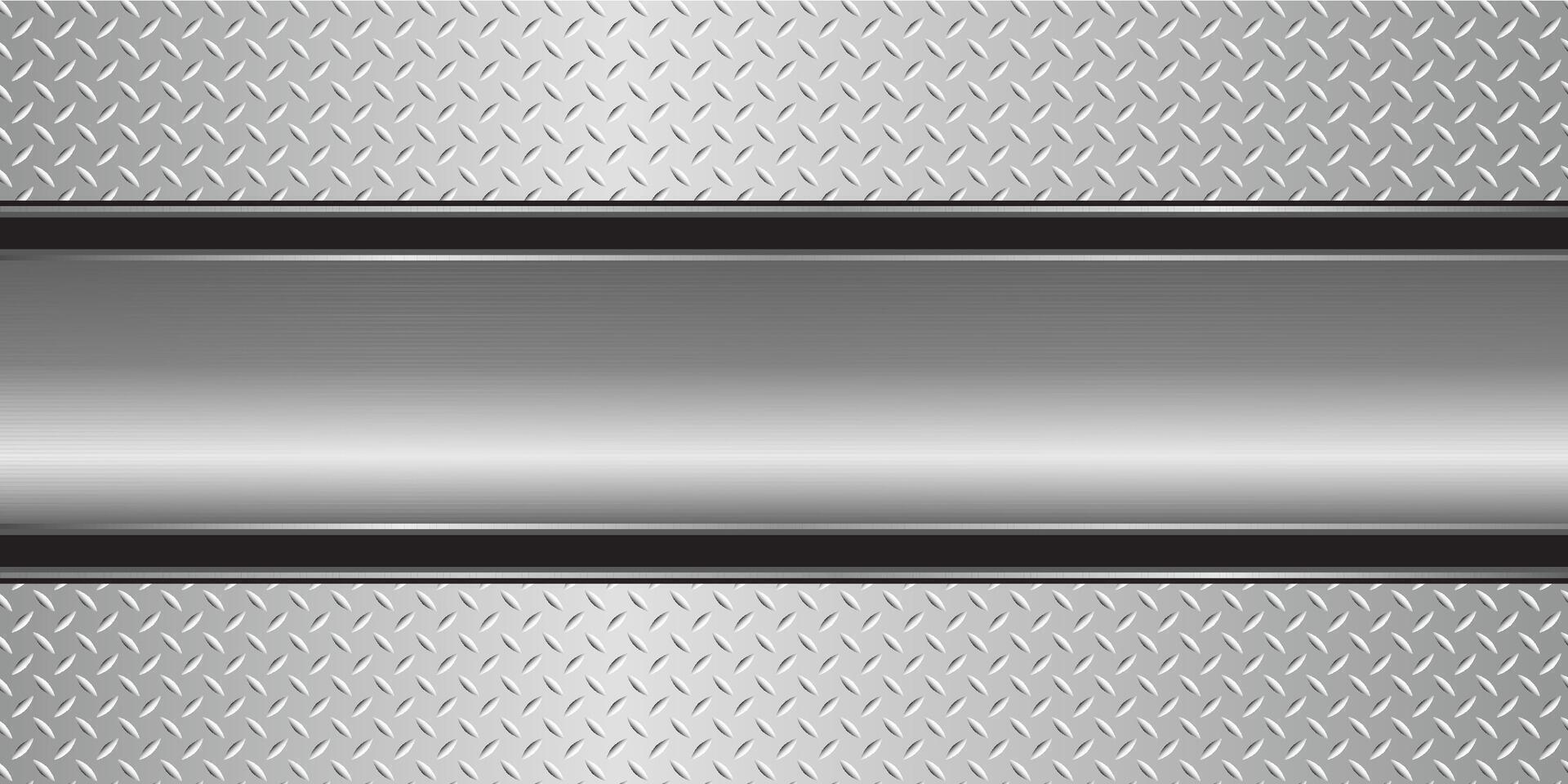 Polished chrome metallic background in silver-gray with a textured diamond plate design. graphic. vector