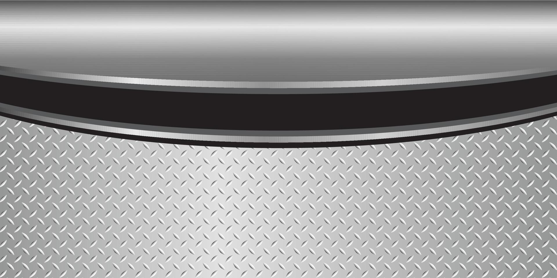 Silver gray metal background, 3D polished chrome metallic and shiny diamond plate texture, illustration. vector