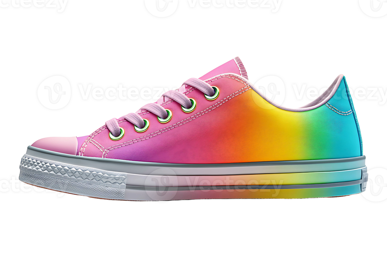 Sneaker in rainbow colors isolated on transparent background. png