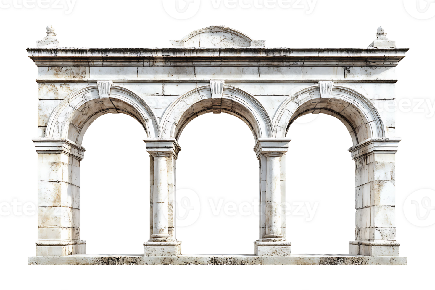 An old stone archway with arches and pillars png