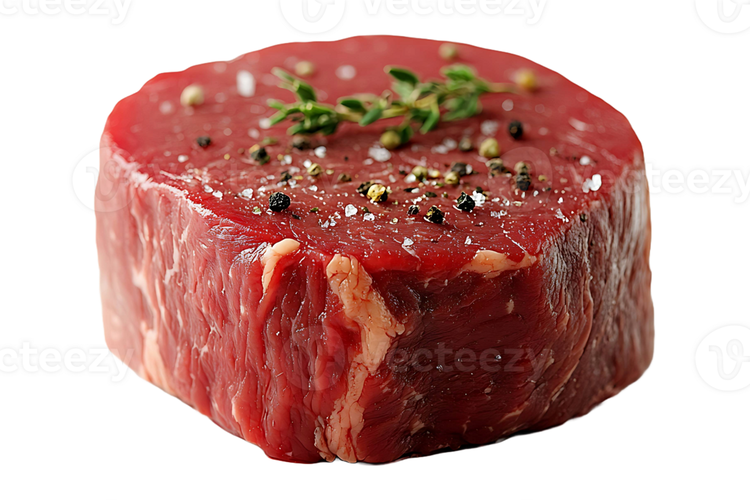 Raw beef steak isolated on transparent background png
