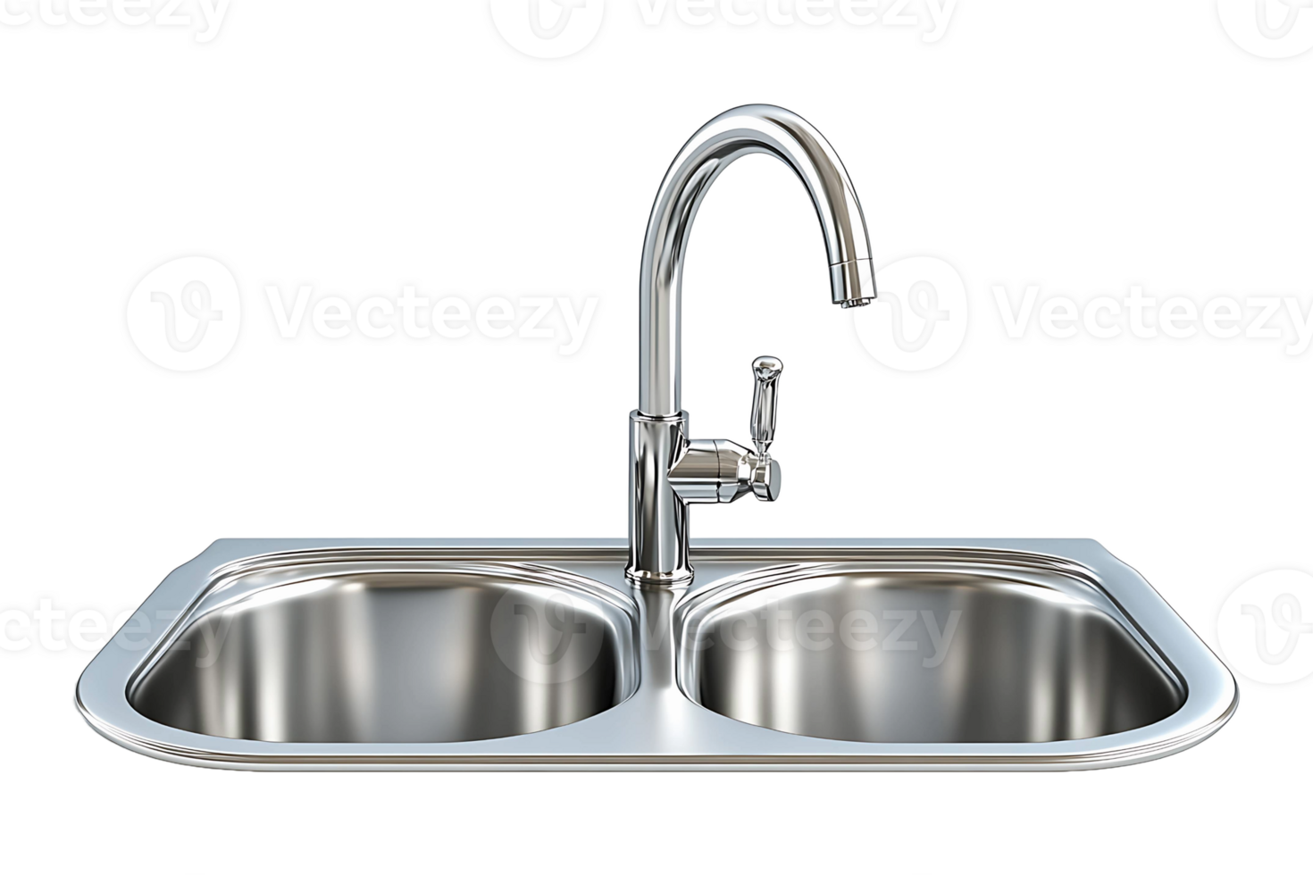 Kitchen sink isolated on transparent background. png