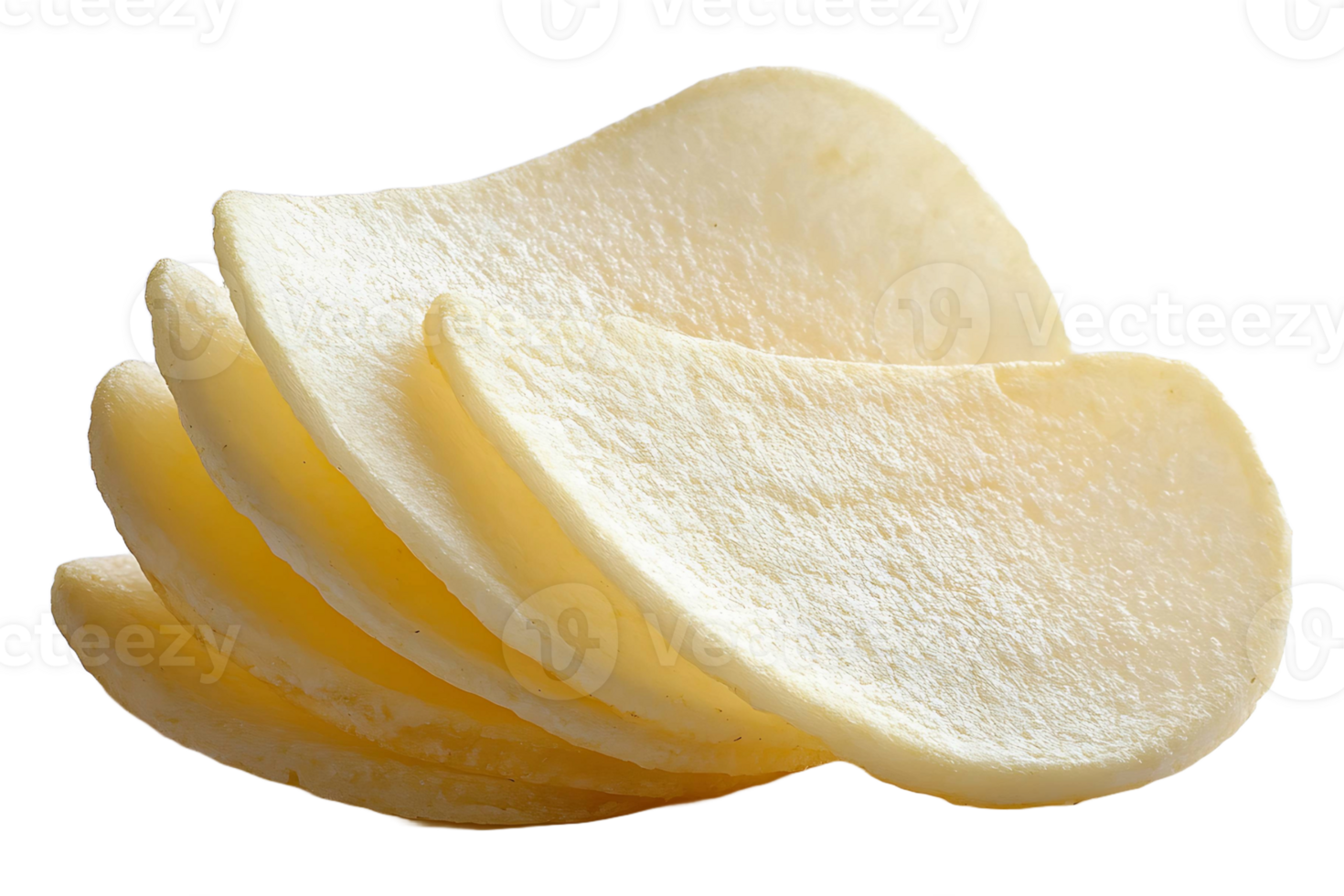 Potato chips isolated on transparent background png