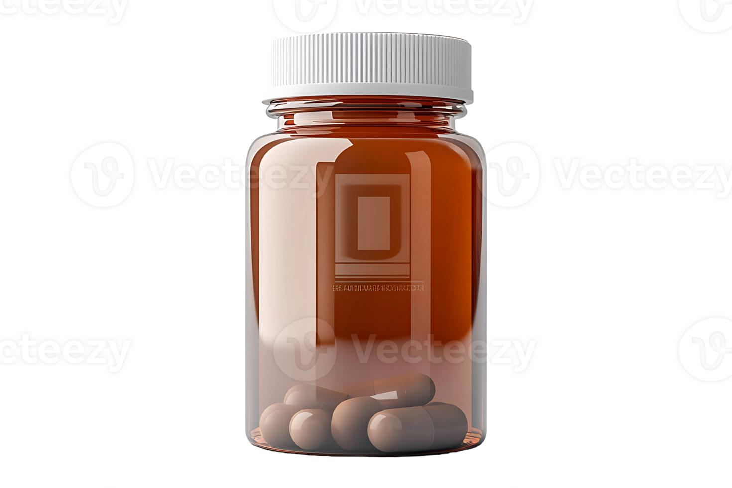 Pill bottle isolated on transparent background. png