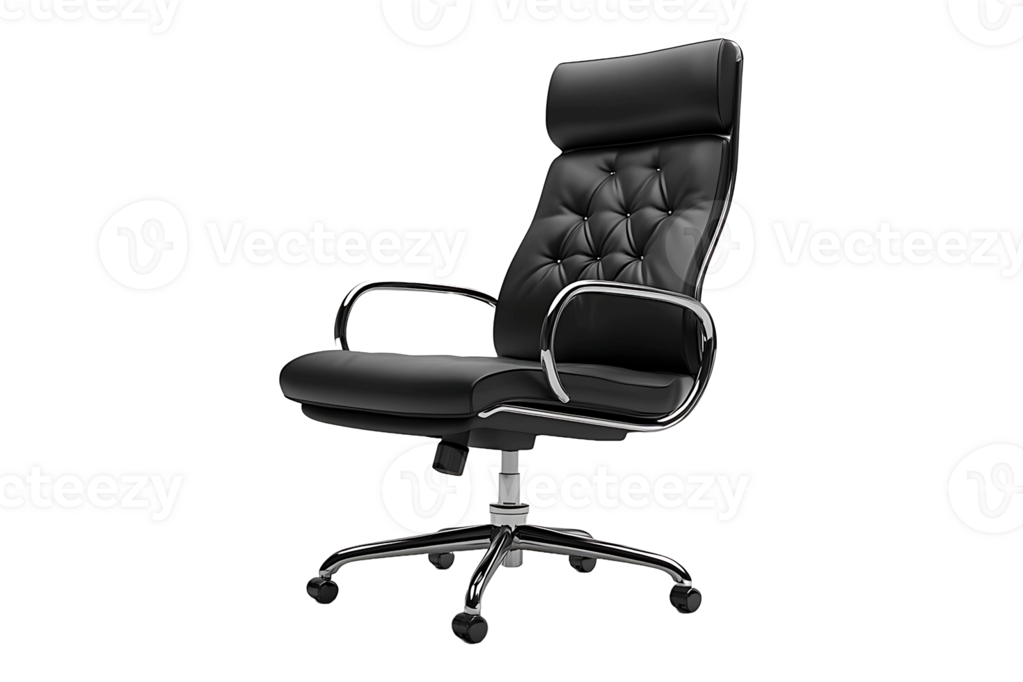 Rendered office chair isolated on transparent background png