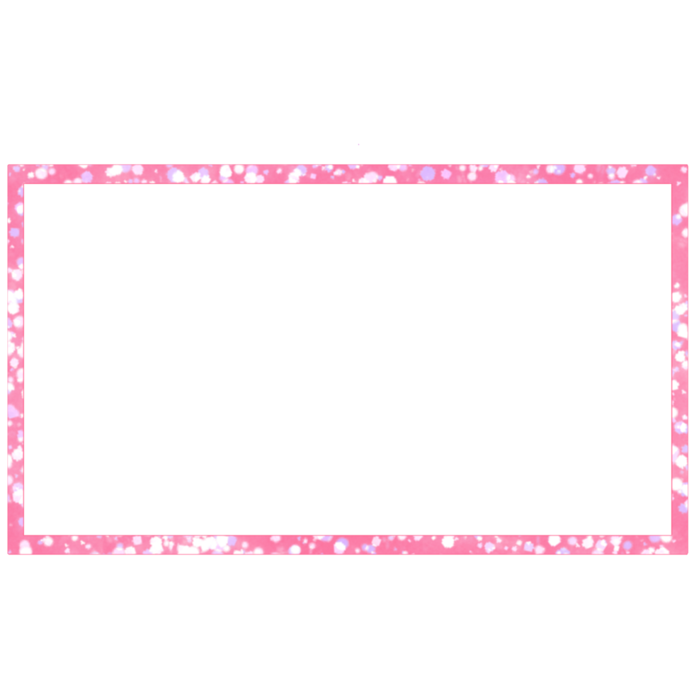 Pink glitter rectangle frame on a transparent background png