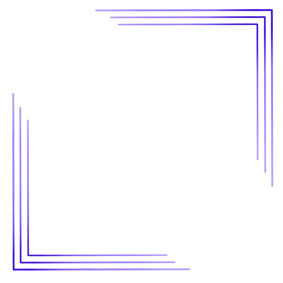 Purple square corner frame on a transparent background png
