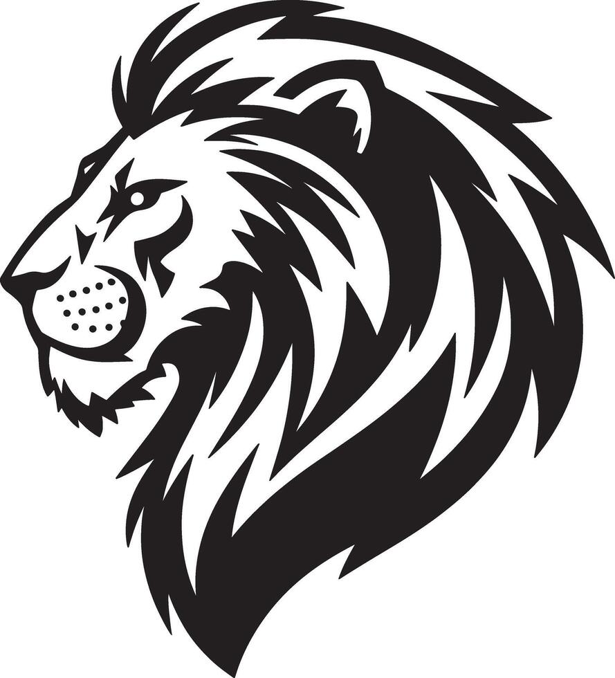 Serene Strength Lion in Peace vector