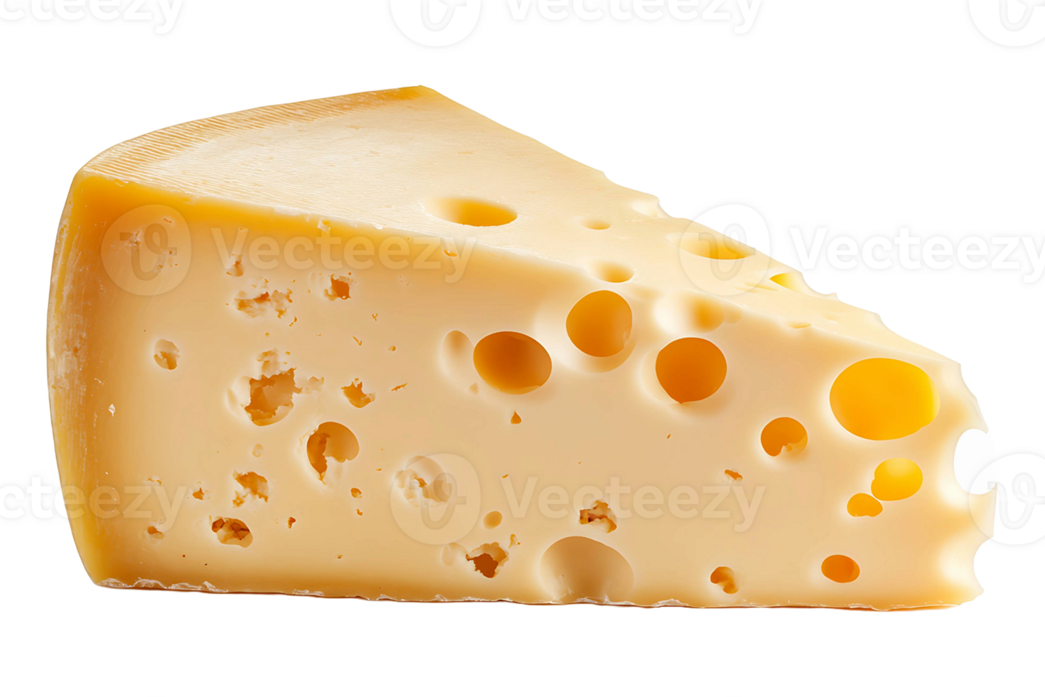 Piece of cheese isolated on transparent background. png
