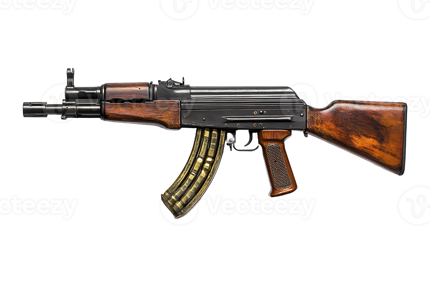 Powerful machine gun isolated on transparent background png