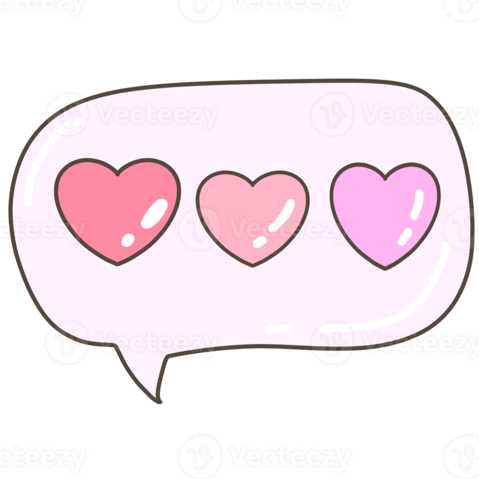 heart heart heart speech bubble png