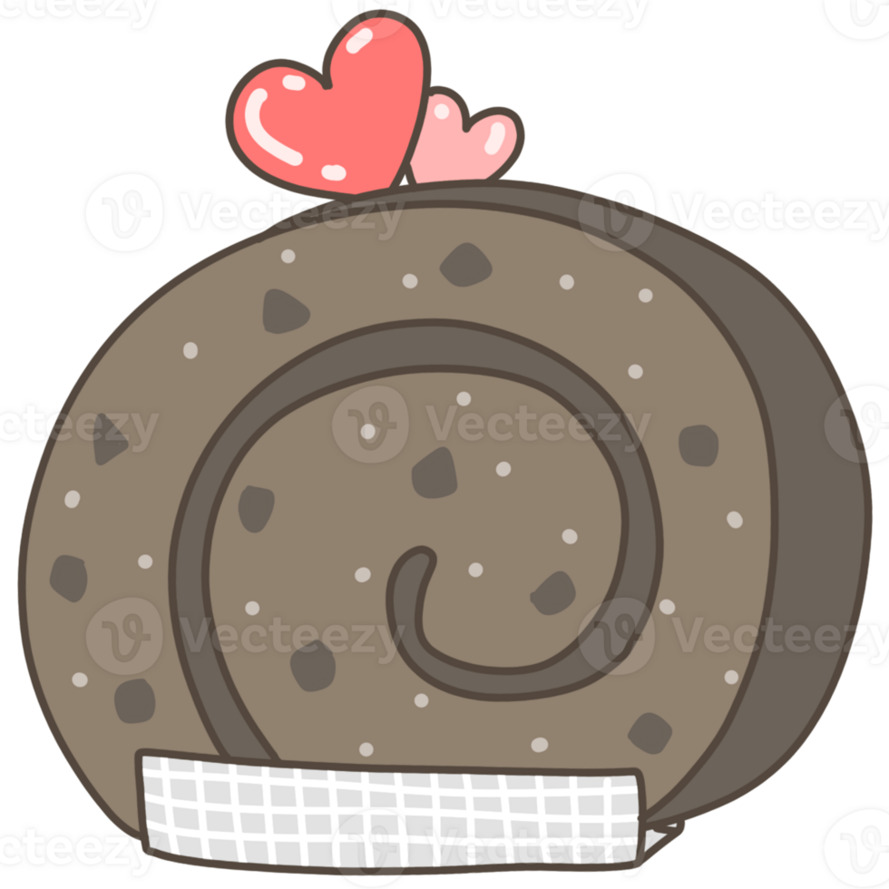 sweet chocolate roll cake png