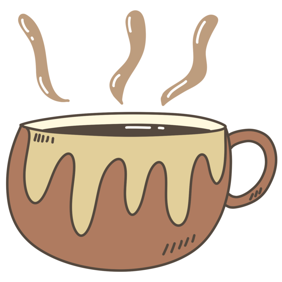 brown coffee mug png