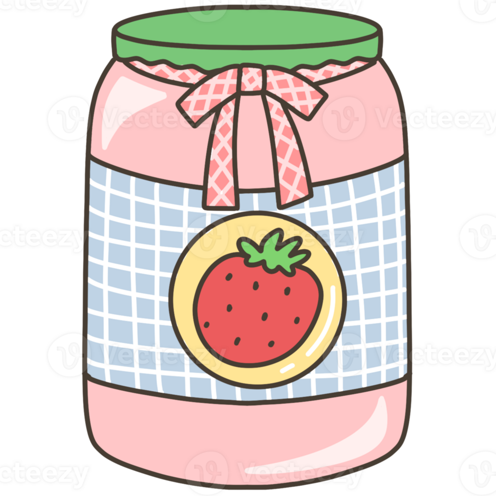 strawberry jam bottle png