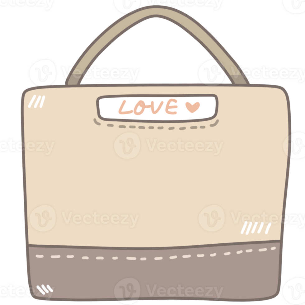 beige bag sticker png