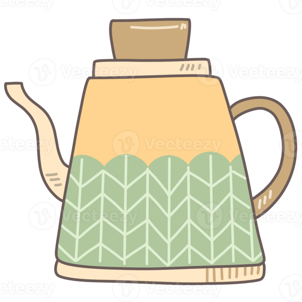 green yellow tea pot png