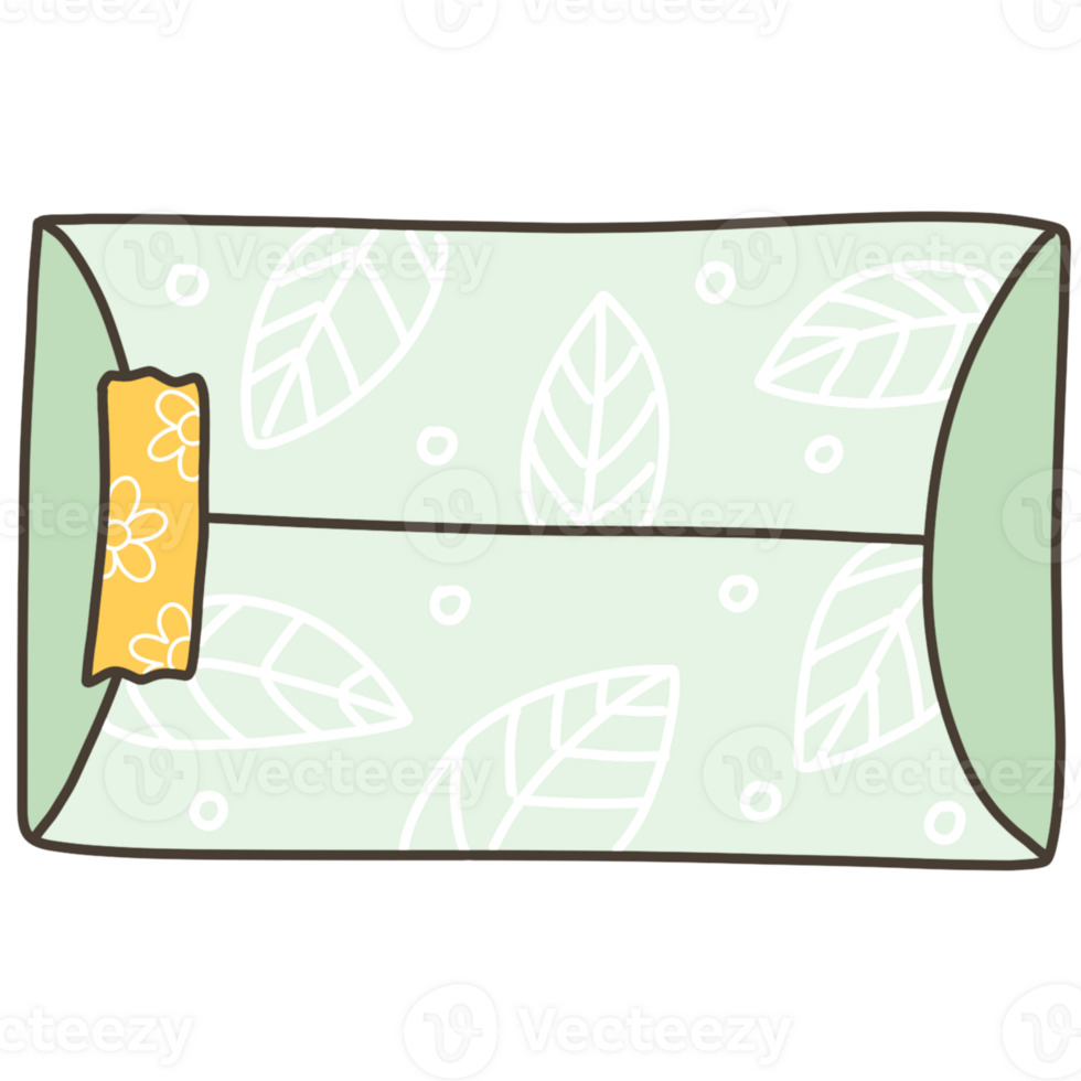 Cute green envelope png