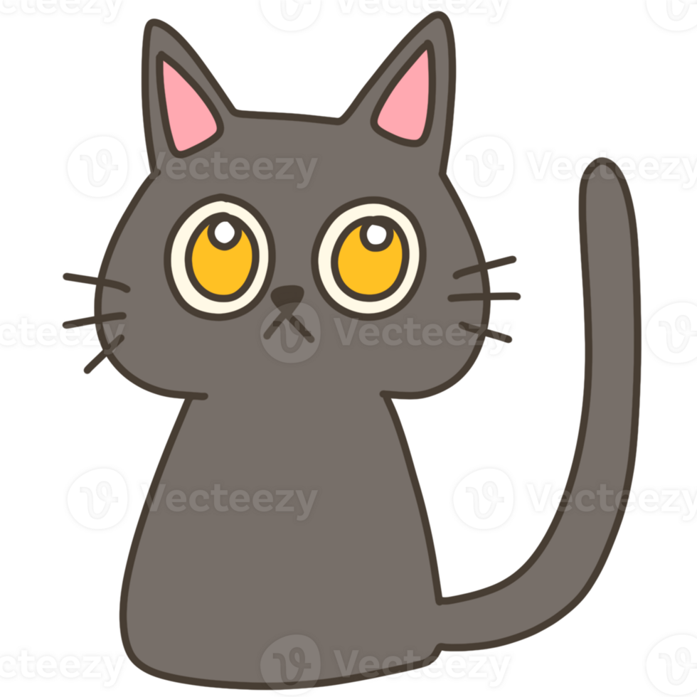 cute black cat png