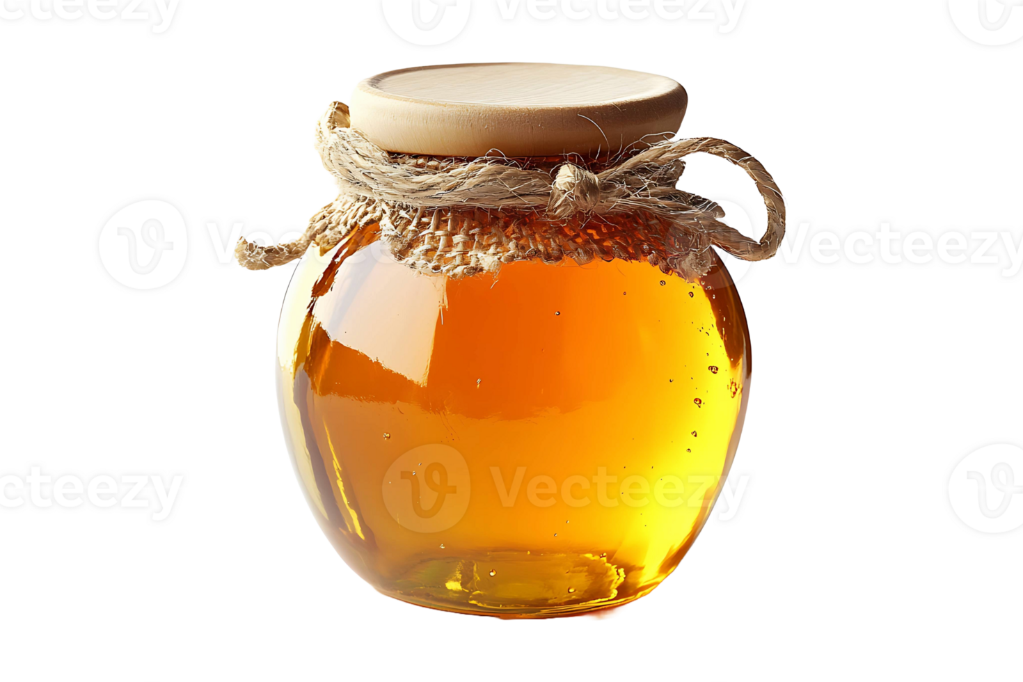 Honey jar isolated on transparent background. png