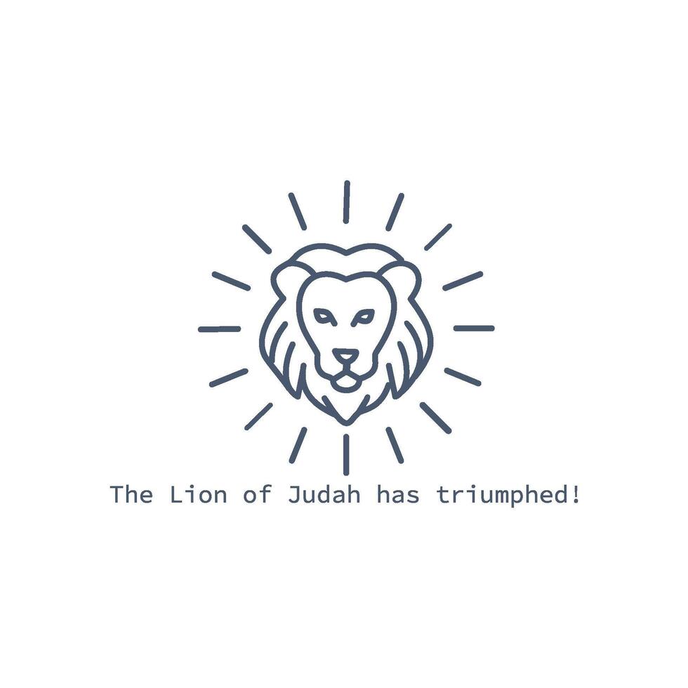 Biblical Phrase, The Lion of Judah vector