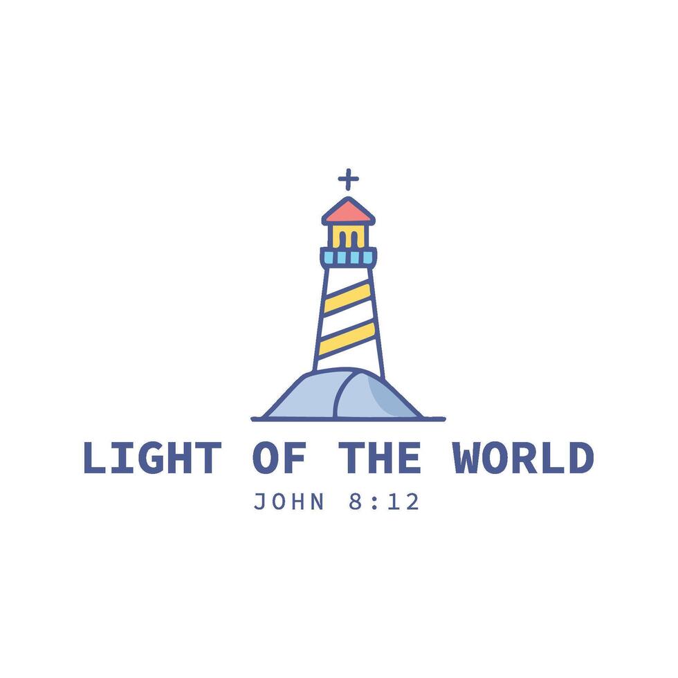 Biblical Phrase, Light of the world vector