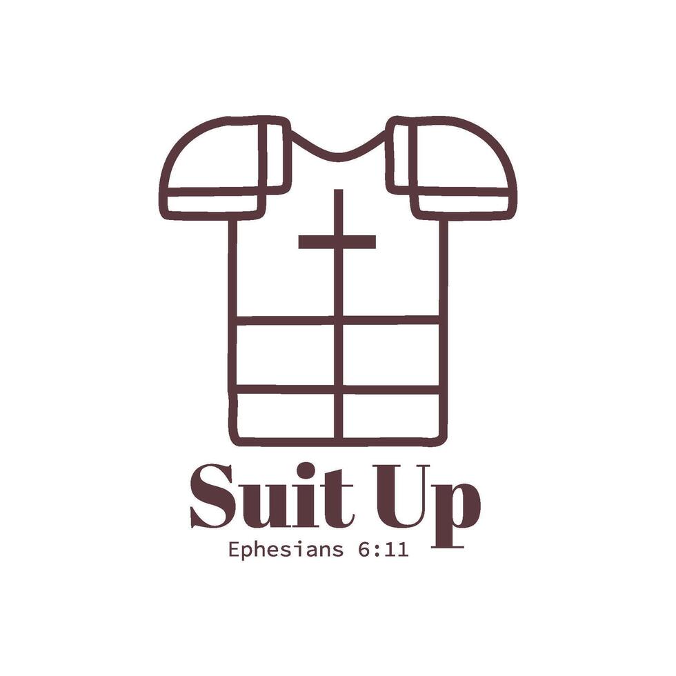 Biblical Phrase, Suit up vector