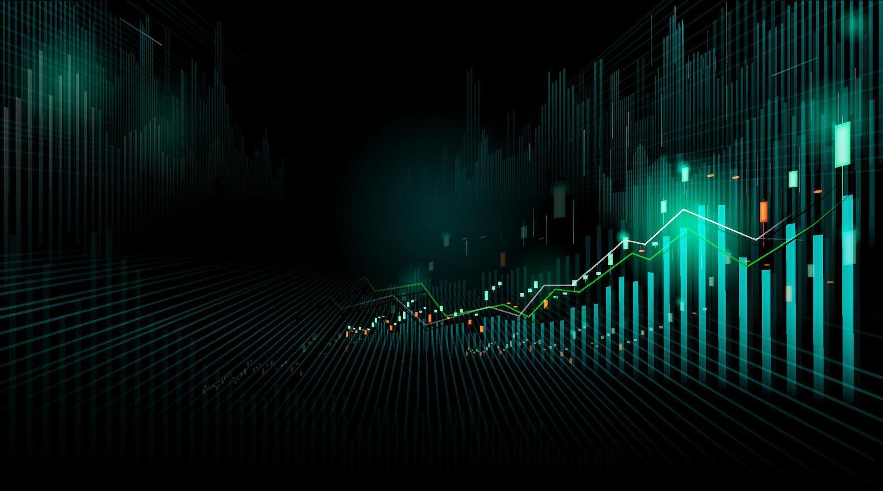 Stock market or forex trading graph in futuristic concept. vector