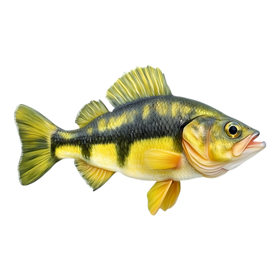Golden fish in the deep ocean Transparent png