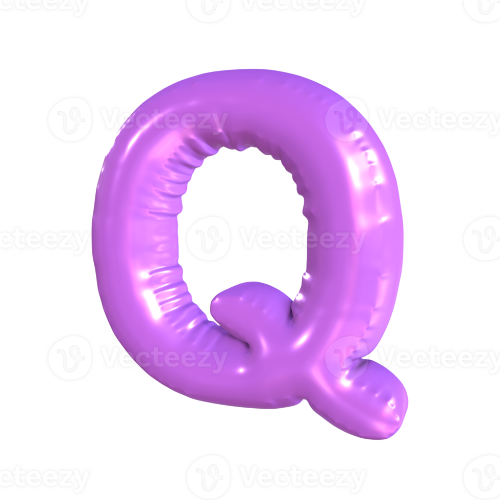 3D Ilustration Q png