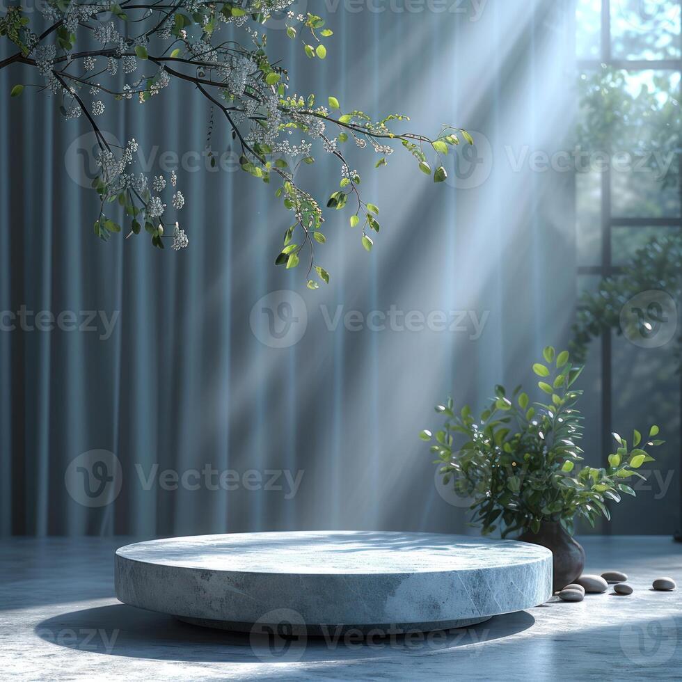 Photo of a podium for product presentation