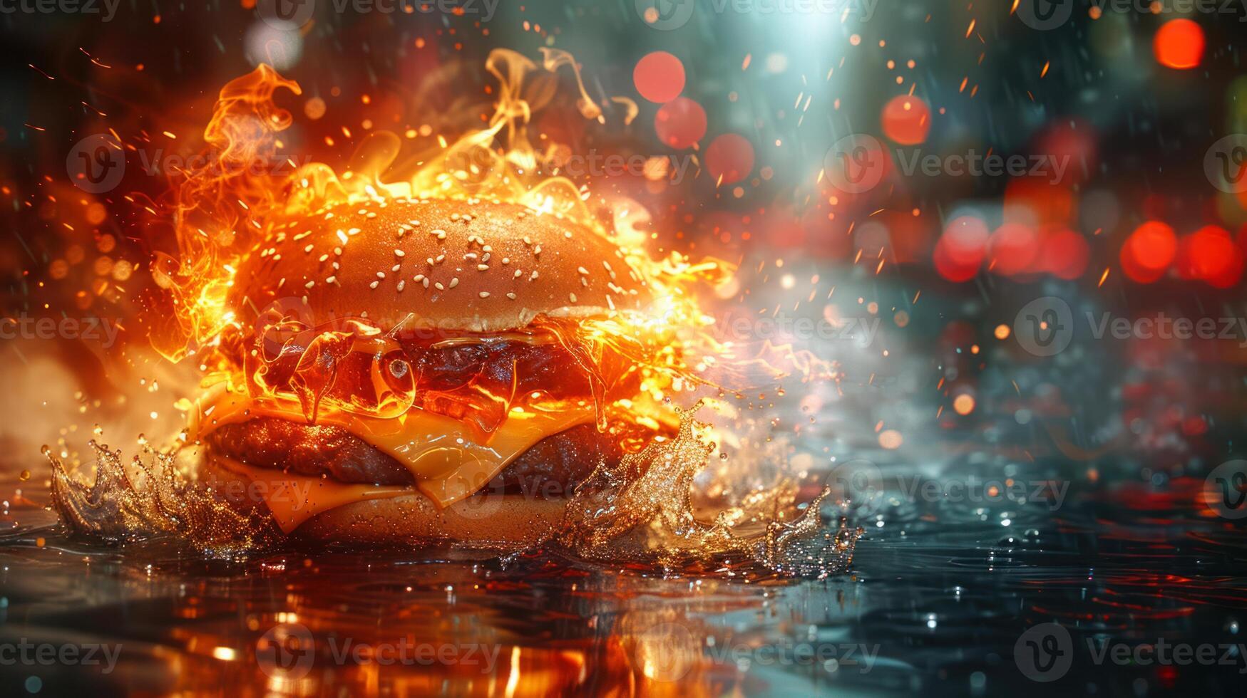 Photo of a beef burger sandwich