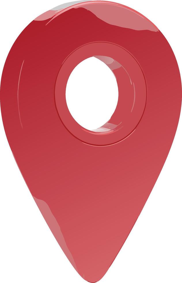 Red GPS Location Pin Icon Map Marker for Navigation and Geolocation vector