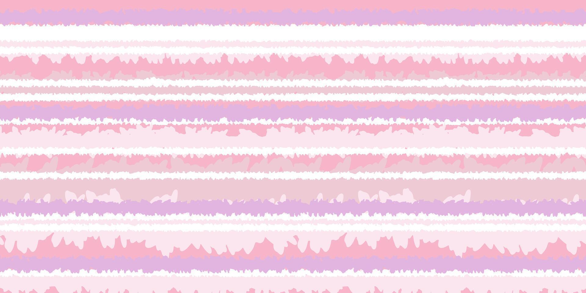 hand drawn stripes seamless pattern. Unique horizontal lines ornament. Pastel pink background. Contemporary minimalist print. vector