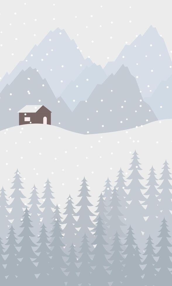 poster winter minimalist illustration template icon graphic design vector
