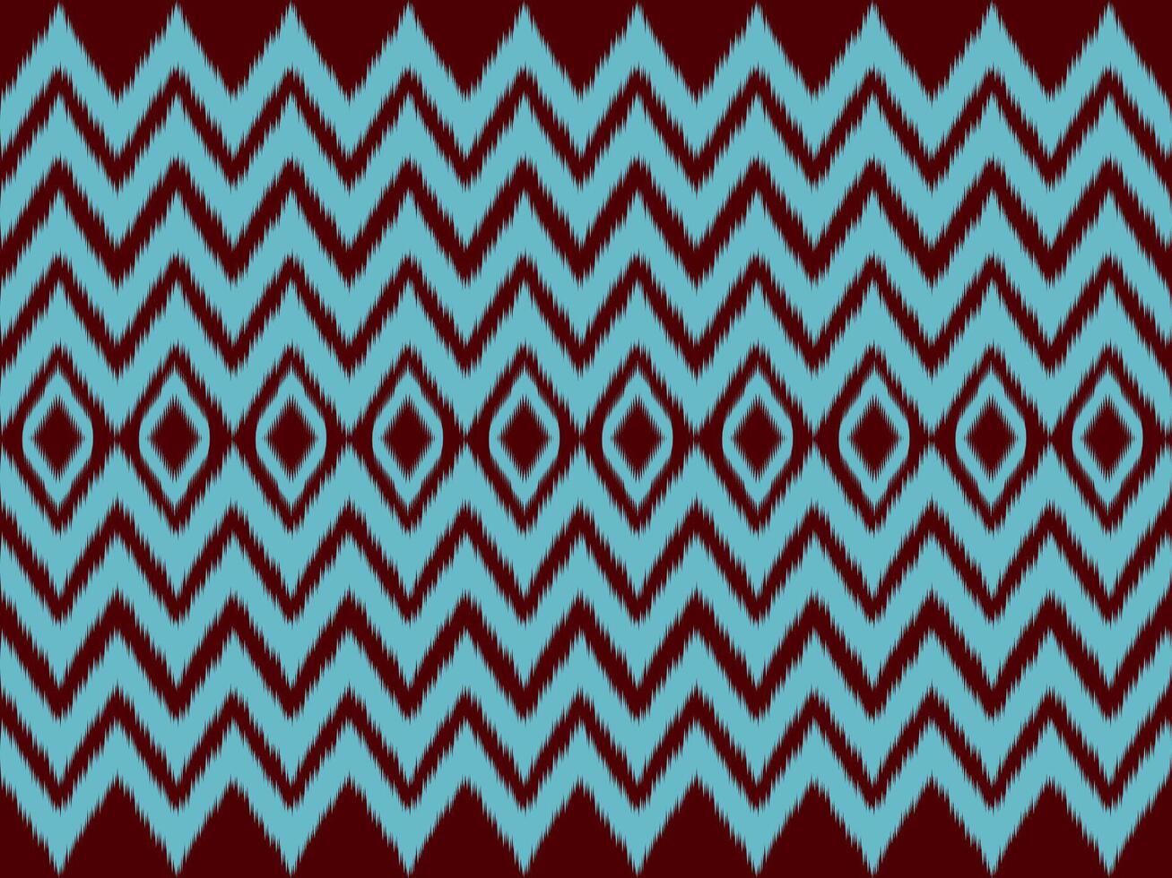 Ikat paisley seamless pattern.geometric ethnic oriental seamless pattern traditional background. blue and red tone. Aztec style,embroidery,abstract, illustration. design for texture, fabric,print. vector