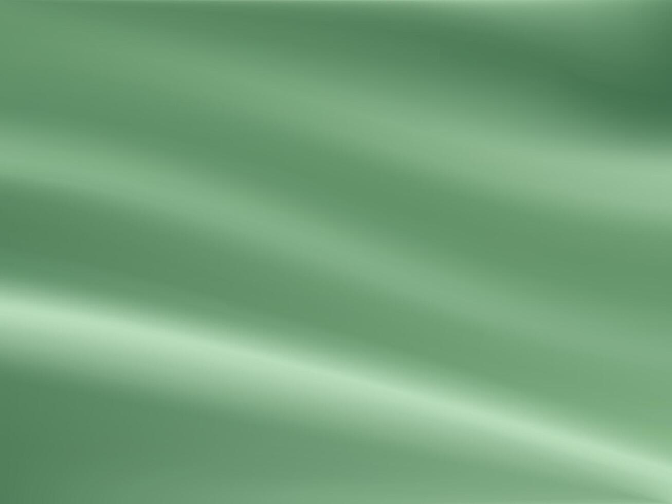 Silk background Design for product advertising for catalog. Green silk background. Green fabric background. smooth texture . illustration EPS 10. vector