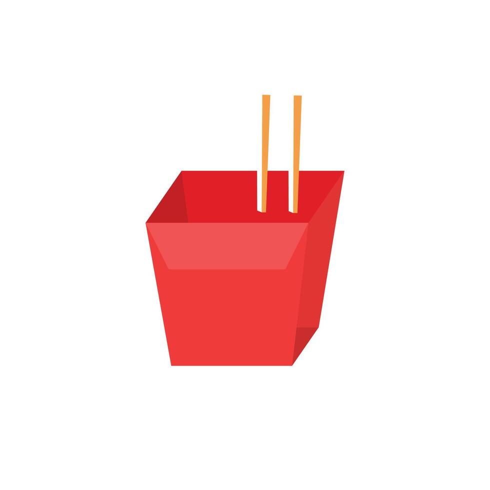 Logo ramen box unique design with blank background vector