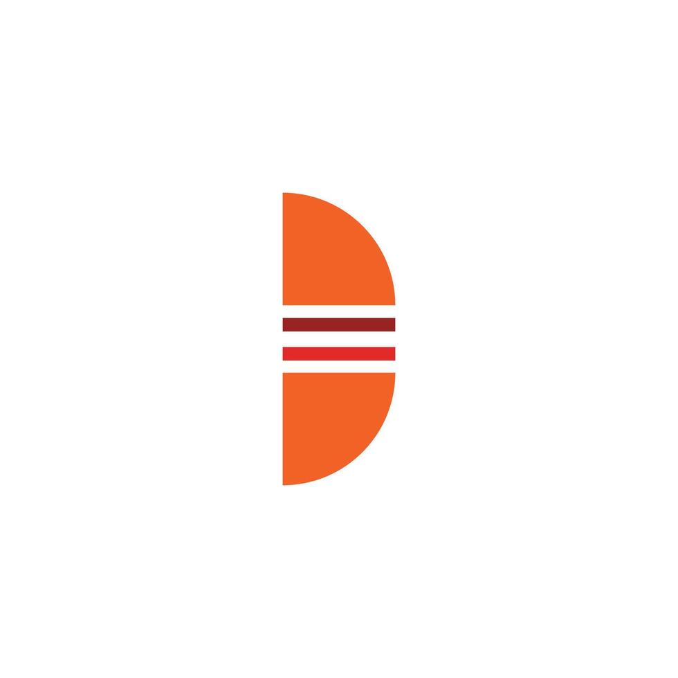 Logo letter B burger unique design with blank background vector