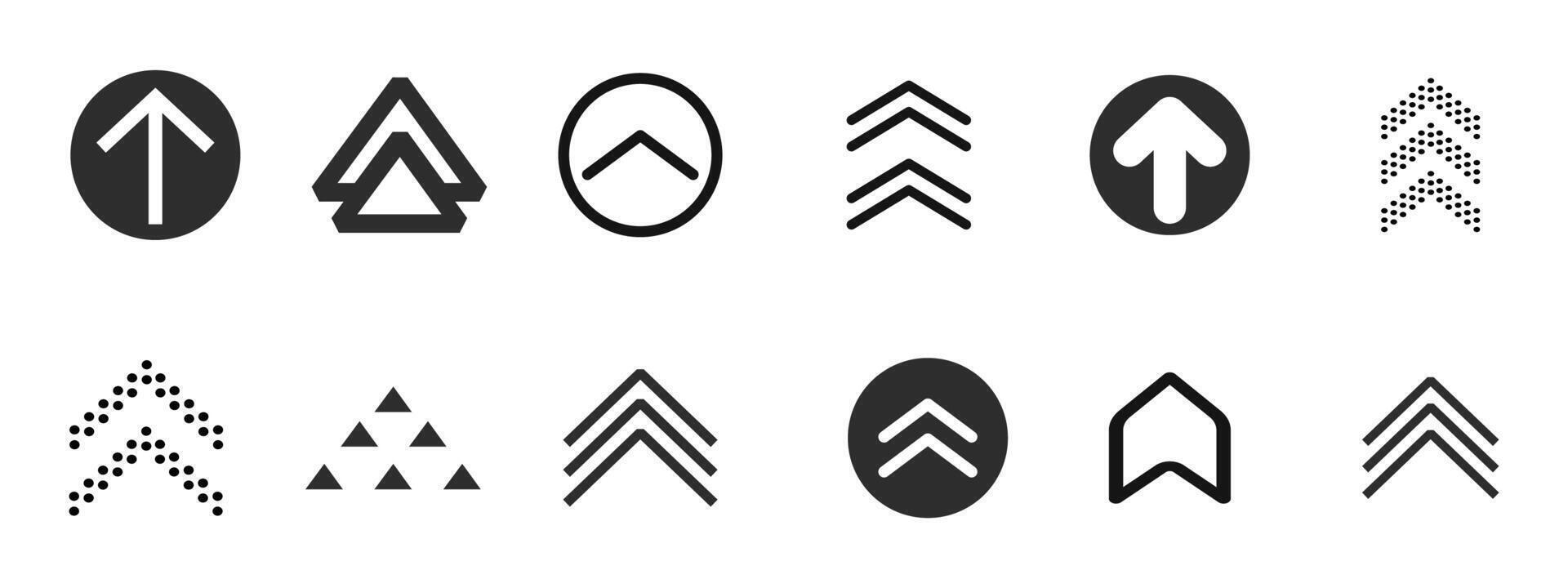 Swipe up slide arrow button, scroll ui icon. Interface simple sign, set of buttons for social mediasocial media symbol. Swipe up, arrow up buttons vector