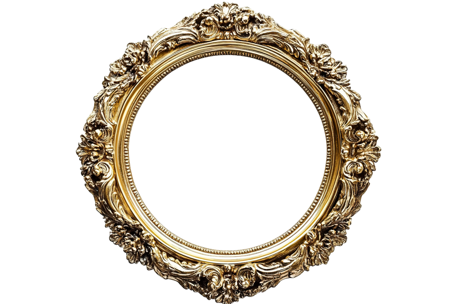 Round frame isolated on transparent background. png