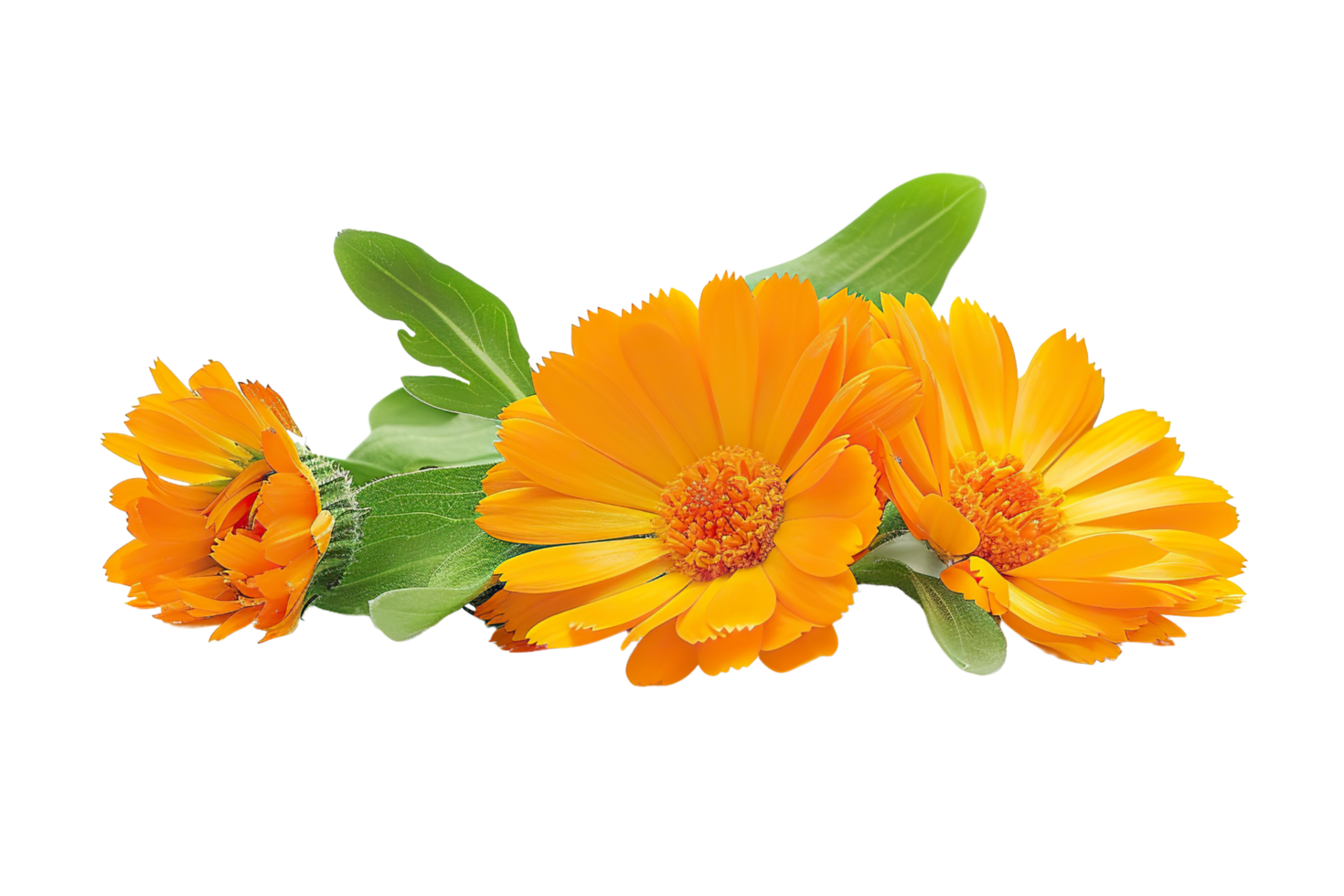 Calendula flowers on a transparent background. png