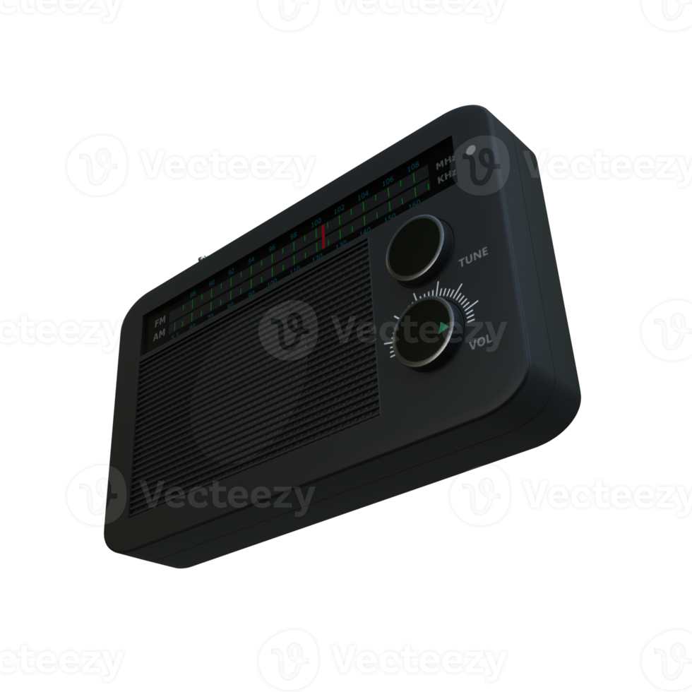 3d Render of Radio png