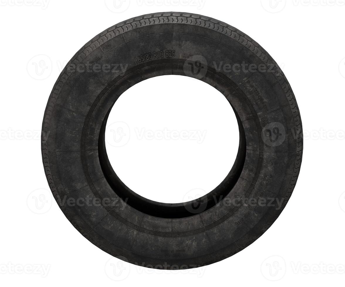 3d rendering old empty tire photo