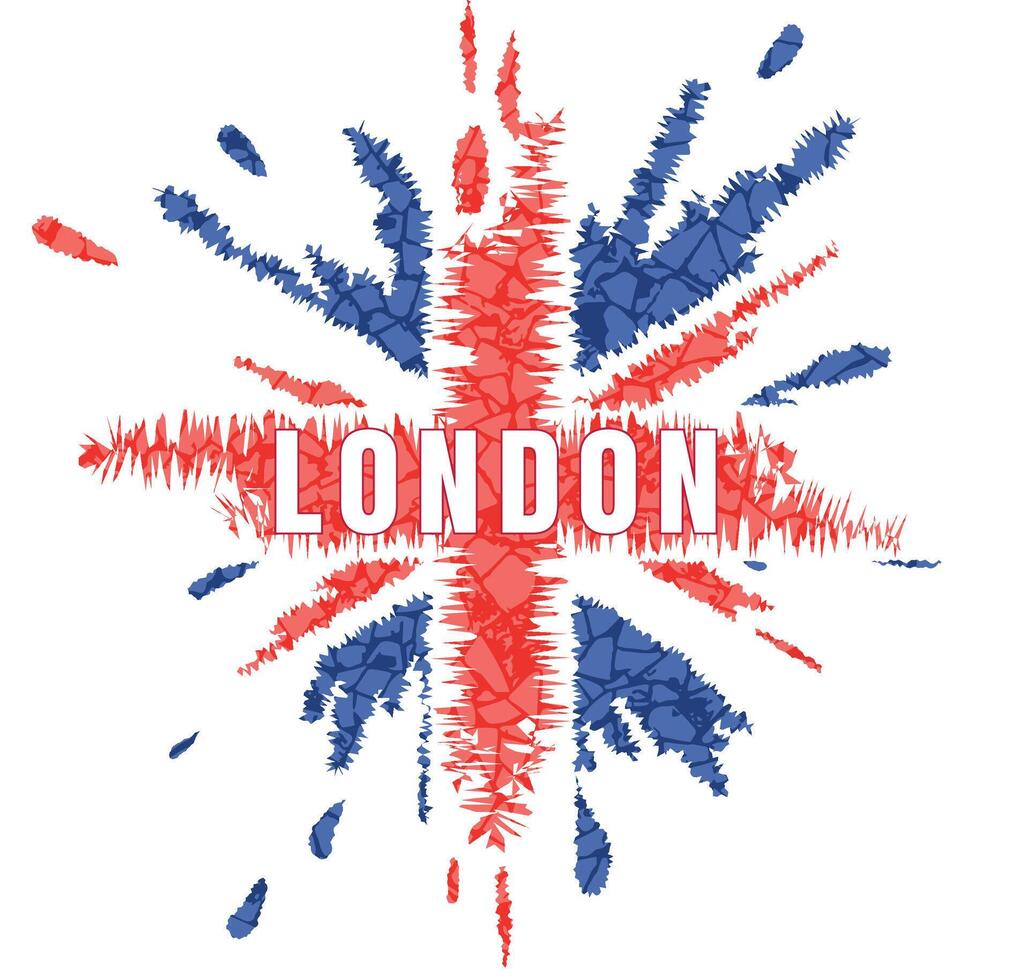 London Flag Style Abstract Art Design vector